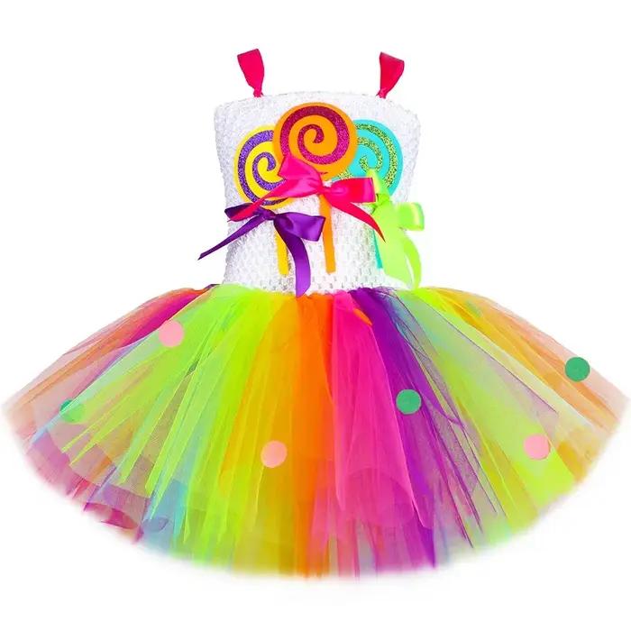 Costume de sucette arc-en-ciel pour filles