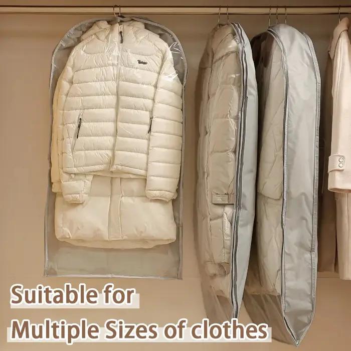 Sac de rangement anti-poussière en plastique pour vêtements d'hiver et épais, multifonctionnel et réutilisable pour organiser la garde-robe