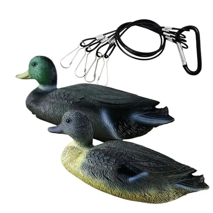 Cordage décoy canard 3M 2MM avec mousqueton doré - Ancres résistantes pour chasse au gibier d'eau