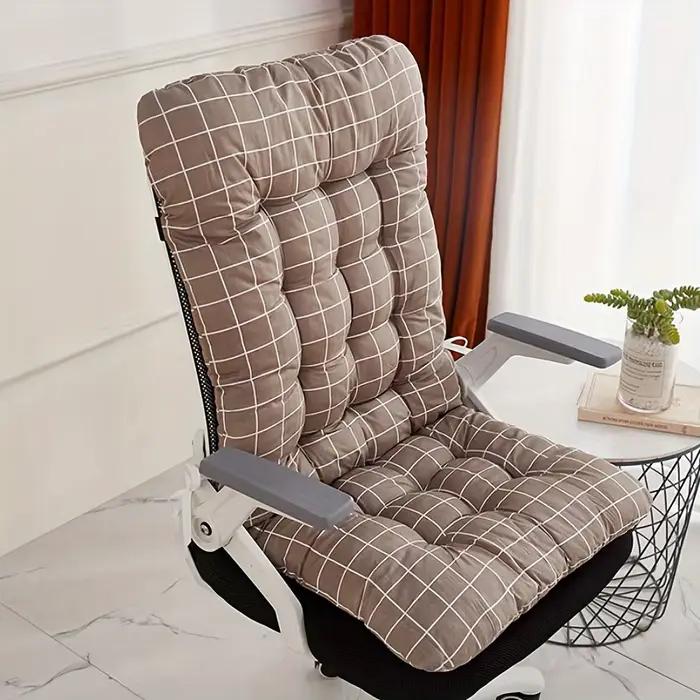 Coussin de chaise de bureau ergonomique avec support de dossier intégré – Convient à une utilisation
