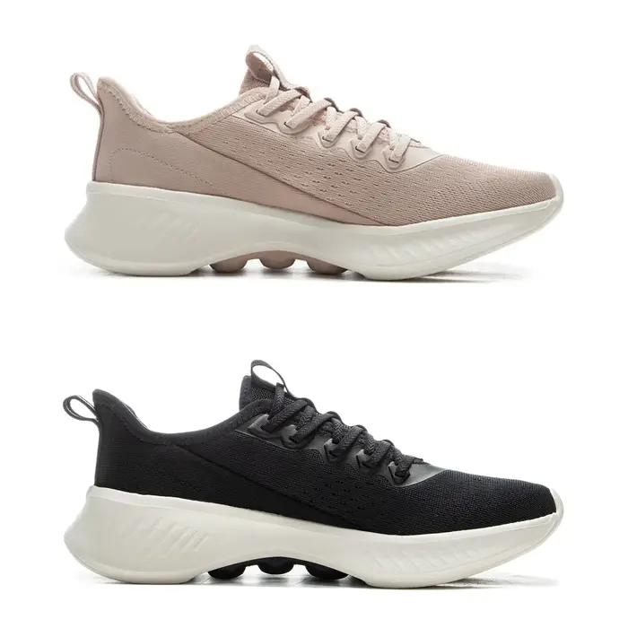 Li-Ning SOFT ESSENTIAL V2 – chaussures de marche décontractées à enfiler pour femmes, avec doublure