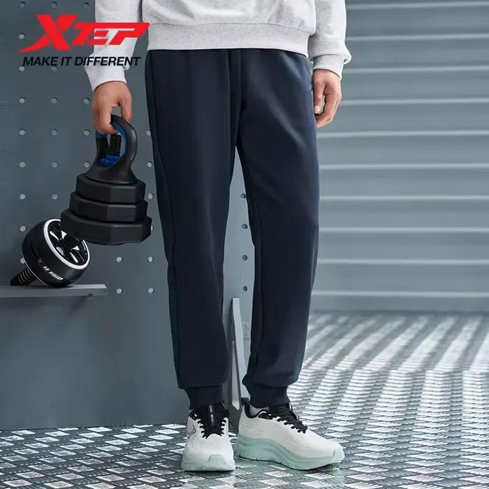 Xtep pantalon en tricot pour hommes automne pantalon doux à la mode rétro bas confortable 8763296301
