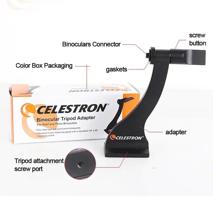 Adaptateur universel pour trépied binoculaire Celestron, support de montage pour convertisseur, Port