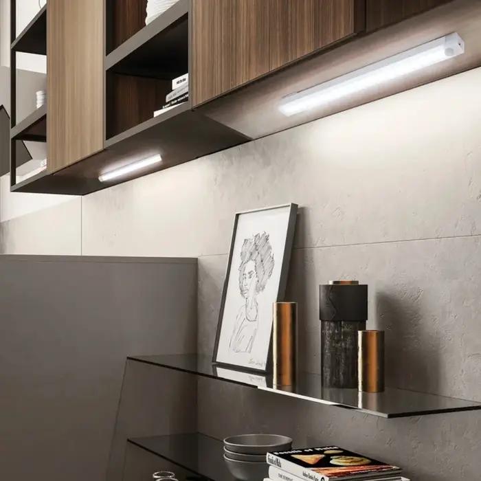 Type C LED Rechargeable veilleuse PIR capteur de mouvement sous armoire lampe pour cuisine armoire c
