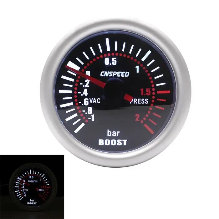 CNSPEED-Jauge Turbo Boost, 2 ", 52mm, 1-2 Bar, Len de fumée de voiture avec kit de contrôleur Turbo