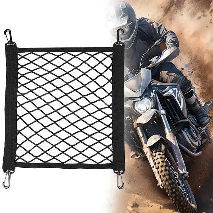 Motorcycle Cargo Net Elastic Mesh Storage for Helmet Luggage Tie Down Scooter Bicycle Motorbike Accessories Transport Security