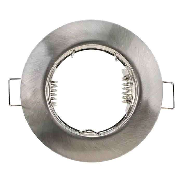 Cadre de projecteur LED encastré, 10 pièces, Nickel satiné, blanc, noir, combinaison de montage chro