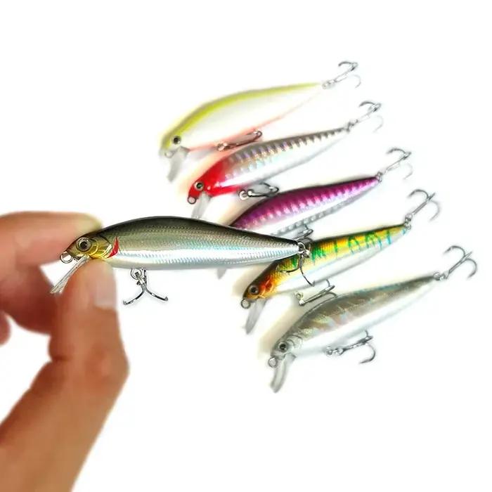 OUTKIT 1 pièces leurre de pêche vairon 7g10g coulant appât artificiel yeux 3D Wobblers en plastique