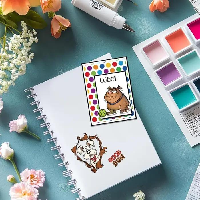 Timbres transparents amusants pour chiens de compagnie