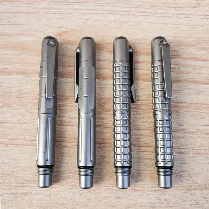 EDC – Mini stylo tactique en alliage de titane, avec écriture professionnelle, outils EDC portables