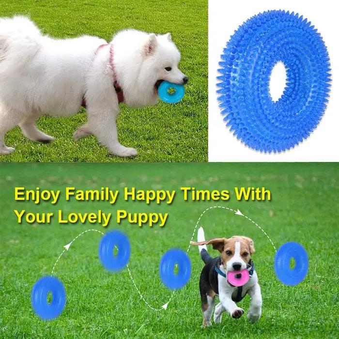 Jouets à mâcher pour chien en TPR design à picots résistants pour chiots et chiens adultes pour nettoyage des dents molaires jouets de dentition interactifs pour chiots occasions spéciales