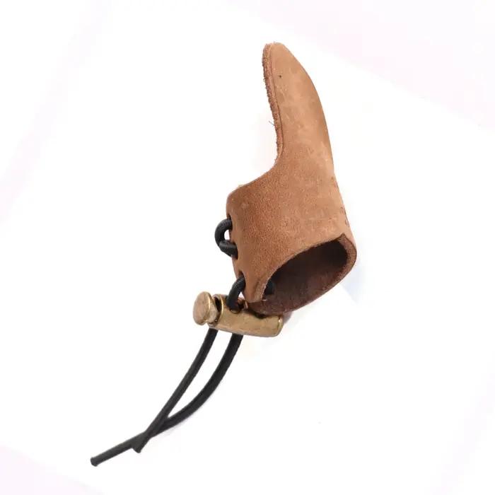Protège-pouce réglable pour chasse et tir à l'arc en imitation cuir de vachette confortable pour homme et femme occaions de plein air