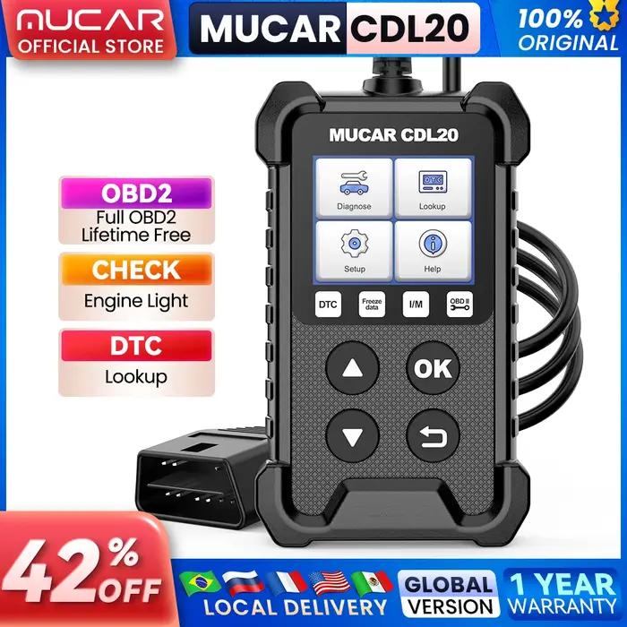 Outil de diagnostic de moteur MUCAR CDL20 analyseur de codes erreur pour voitures amateurs mécaniciens tests routiers optimisation performance conduite