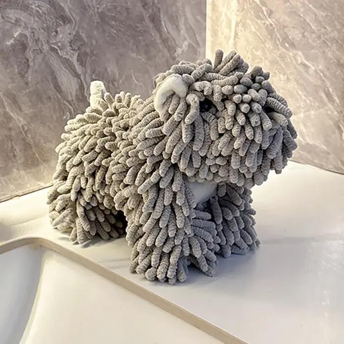 Serviette en chenille motif chiot douce et absorbante pour cuisine et salle de bain décoration mignonne pour la maison occasions spéciales à offrir