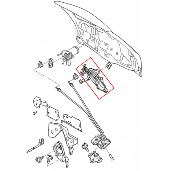 Solénoïde d'actionneur de moteur de serrure de coffre de hayon pour Ford Fiesta mk5 Fusion 1481081