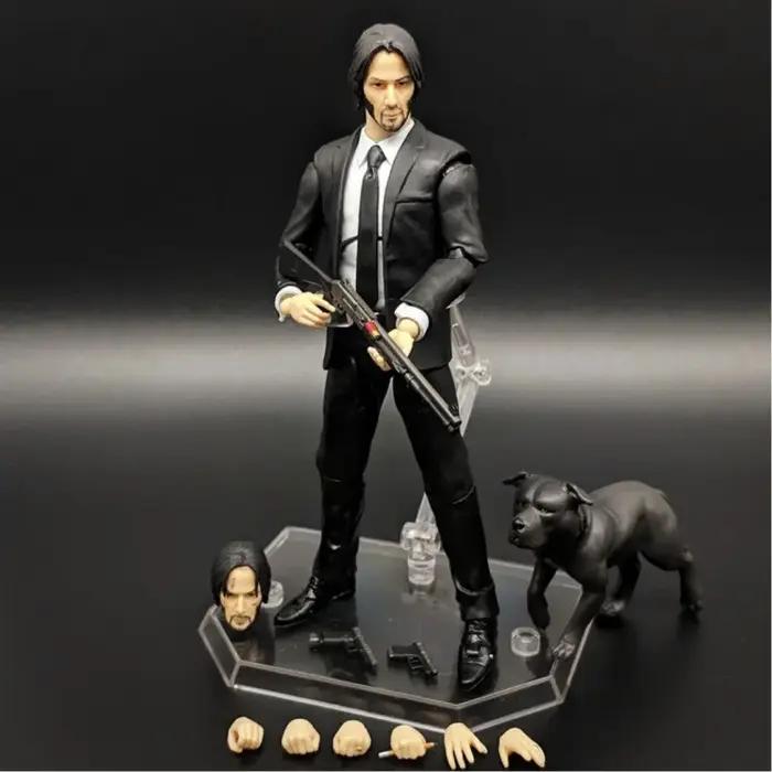 Figurine chien John Wick Keanu Reeves Baba Yaga action figure collection jouet cadeau occasion spéciale