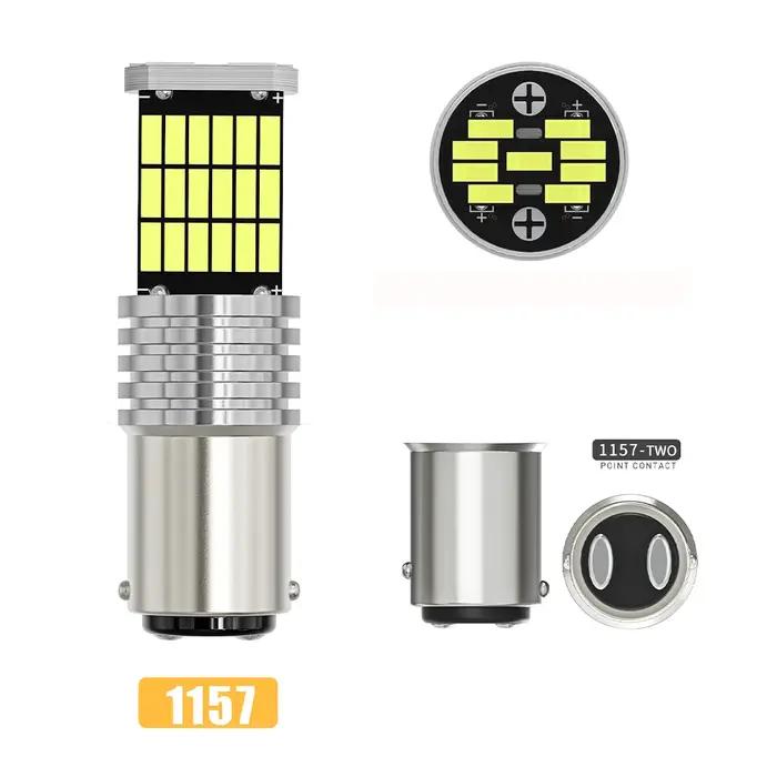 Oprah 10X lumière LED de voiture haute luminosité 1157 BAY15D T20 7443 T25 3157 45*4014SMD Canbus pour clignotant