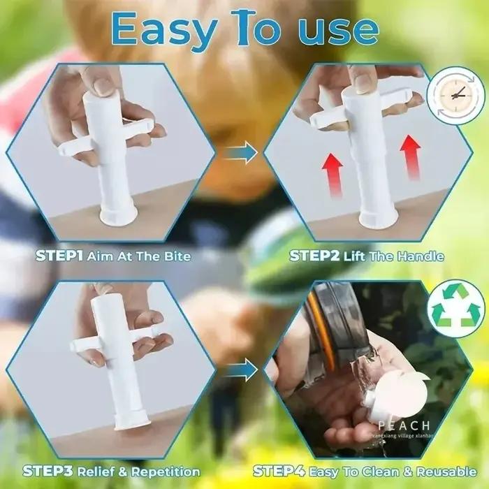 Outil d'aspiration pour piqûres d'insectes soulagement naturel sans produits chimiques pour abeilles guêpes et moustiques occasionnels usage en plein air cadeau utile
