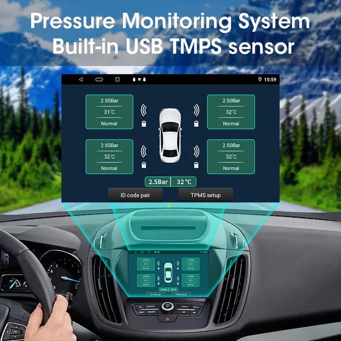 JMCQ USB Android TPMS système de surveillance de la pression des pneus système d'alarme 116 Psi 5V i