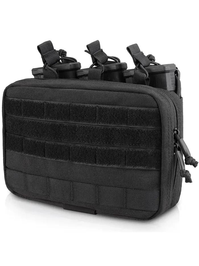 Pochette Admin Triple Mag, Pochette Tactique pour Chargeurs, Organisateur Utilitaire Molle EDC, Port
