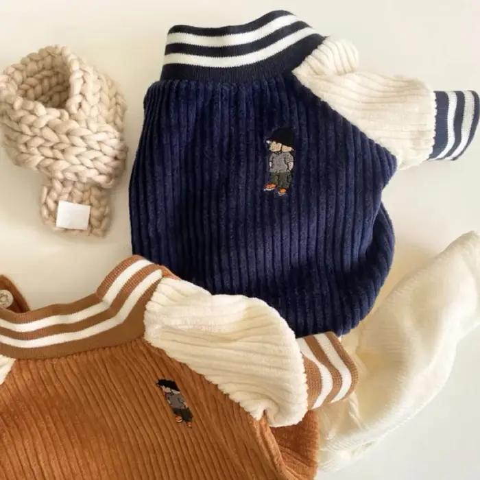 Veste de baseball brodée mignonne pour animaux de compagnie vêtements pour chiens chats de petite et moyenne taille