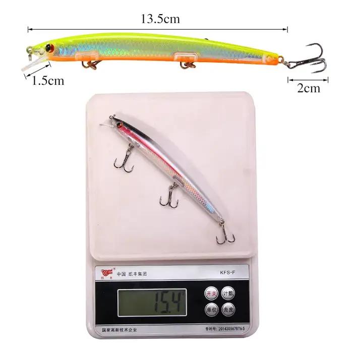 1pc nouveau grand Laser méné leurres de pêche 13.5cm15g pêche appât dur manivelle appâts Isca Artifi