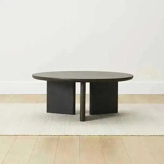 Table basse de chambre en bois noir, Table d'appoint Convertible réglable, esthétique industrielle,