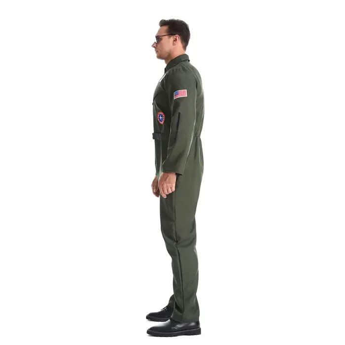 Uniforme de pilote de pistolet supérieur de carnaval d'halloween