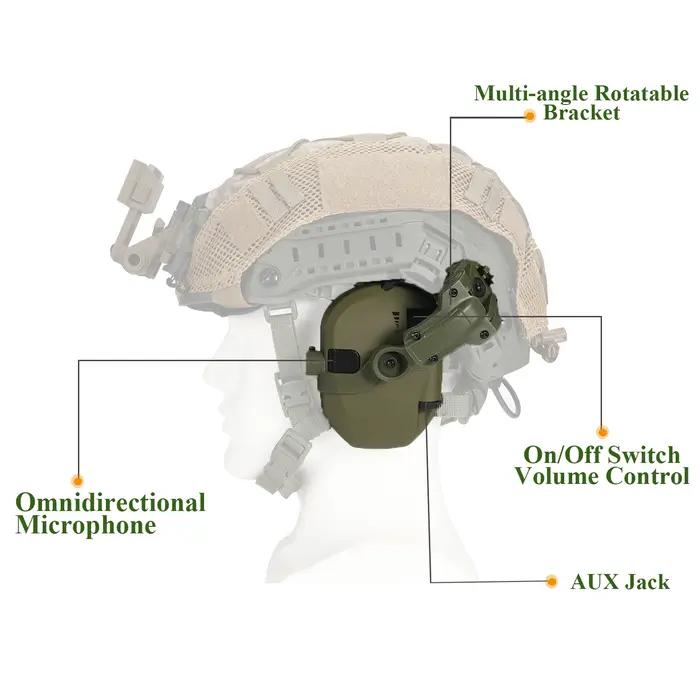 Casque tactique avec écouteurs intégrés