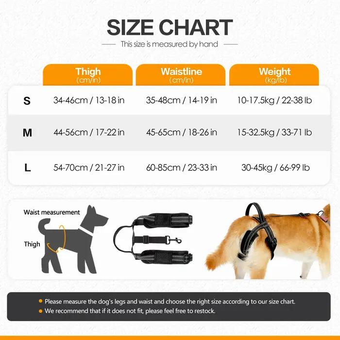 Écharpe pour chien pour Support de jambe arrière pour chiens