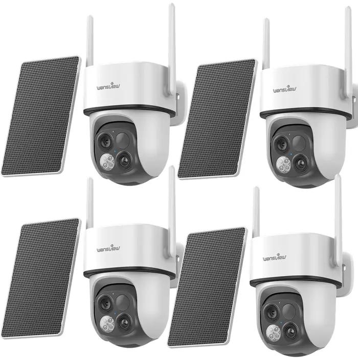 Caméra solaire Wansview 2K 3MP WiFi - Détection humaine PIR surveillance sécurité maison protection extérieure