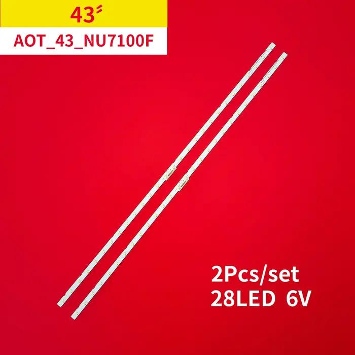 Rétro-éclairage TV Led pour Samsung 43 pouces, AOT_43_NU7100F_2X28_3030C UE43NU7100 UN43NU7100 BN44-