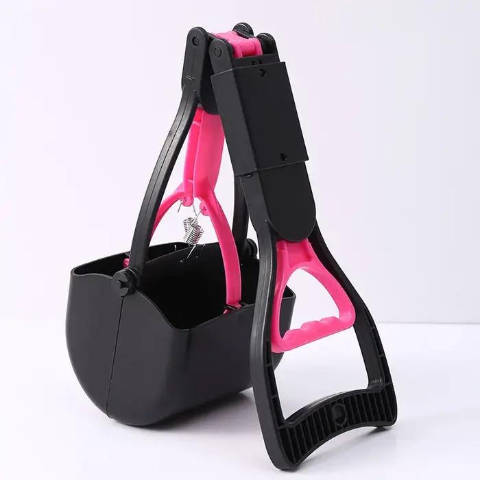 Ramasse-crottes pliable portable pour chien – Outil de ramassage des déchets d'animaux sans se pencher pour chiens de