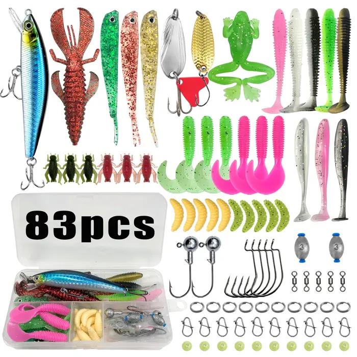 Kit de Leurres de Pêche 83/133/193/239/409 pièces pour Truite/Brochet/Perche - Ensemble Multicouches