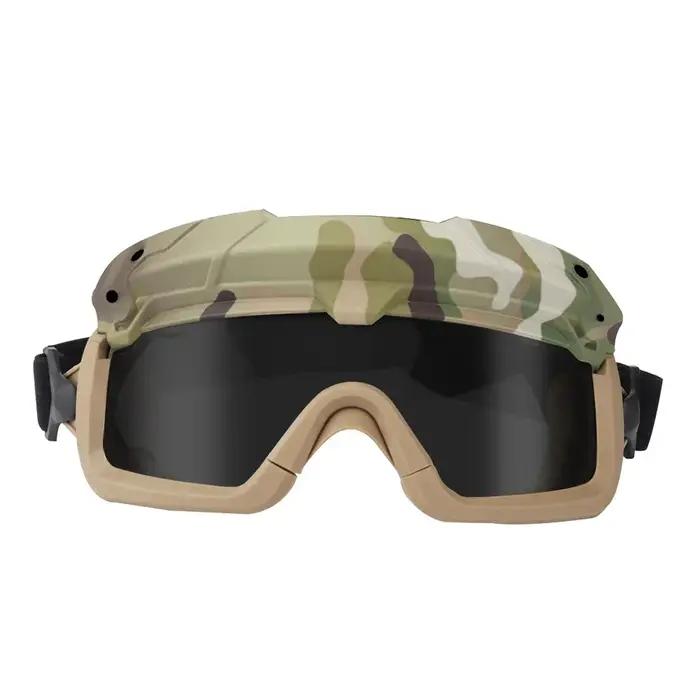 Tactical Helmet Goggles Sports Sunglasses for Men Women 2 Modes Airsoft Riding