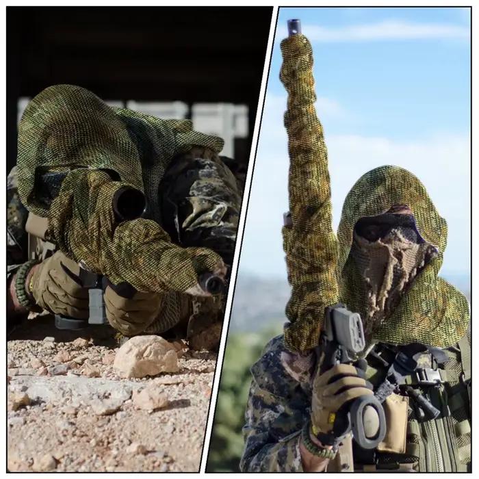 Camouflage mesh scarf sniper veil camouflage mesh face scarf veil head wrap suit