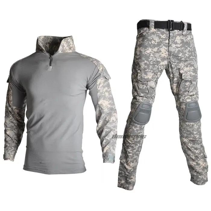 Ensemble de vêtements de chasse 12 couleurs, tenue camouflage, uniforme tactique, protections coudes