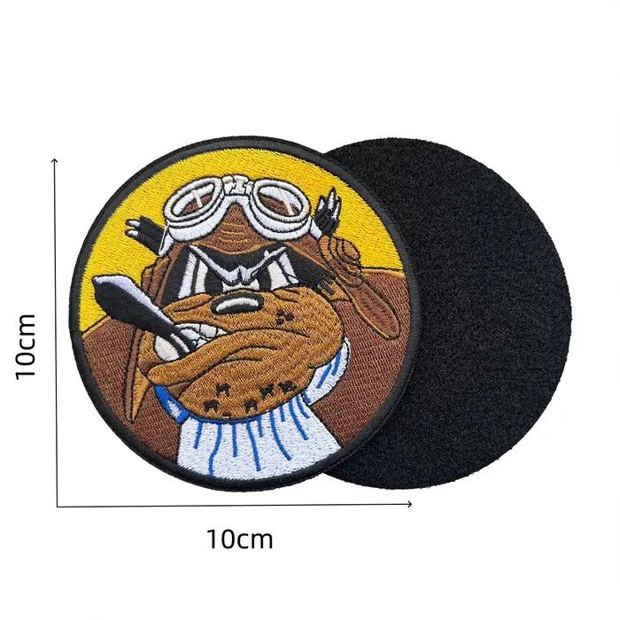 Badges à boucle auto-agrippante personnalisables avec logo de marque, motifs Ours Russe et Patchs Chien Américain, autocollants décoratifs pour vêtements