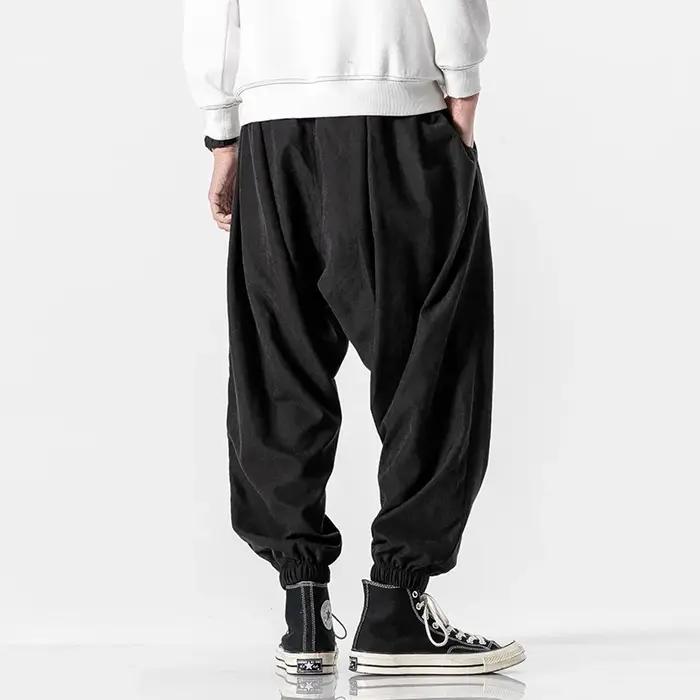 Nouveau automne hommes pantalons noirs Hip Hop Streetwear mode survêtement sarouel homme pantalon de