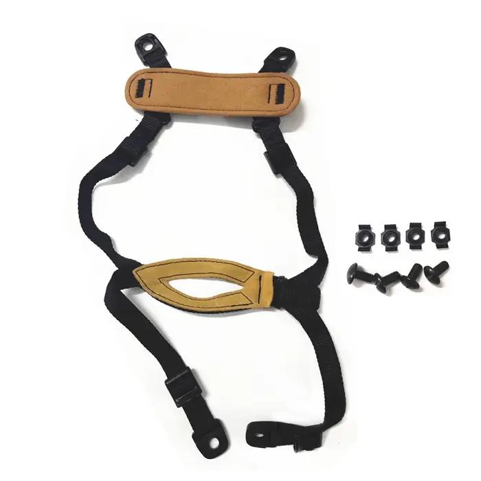 Système de rétention 4 points pour casque de chasse - Sangle mentonnière avec boulons pour Mich ACH