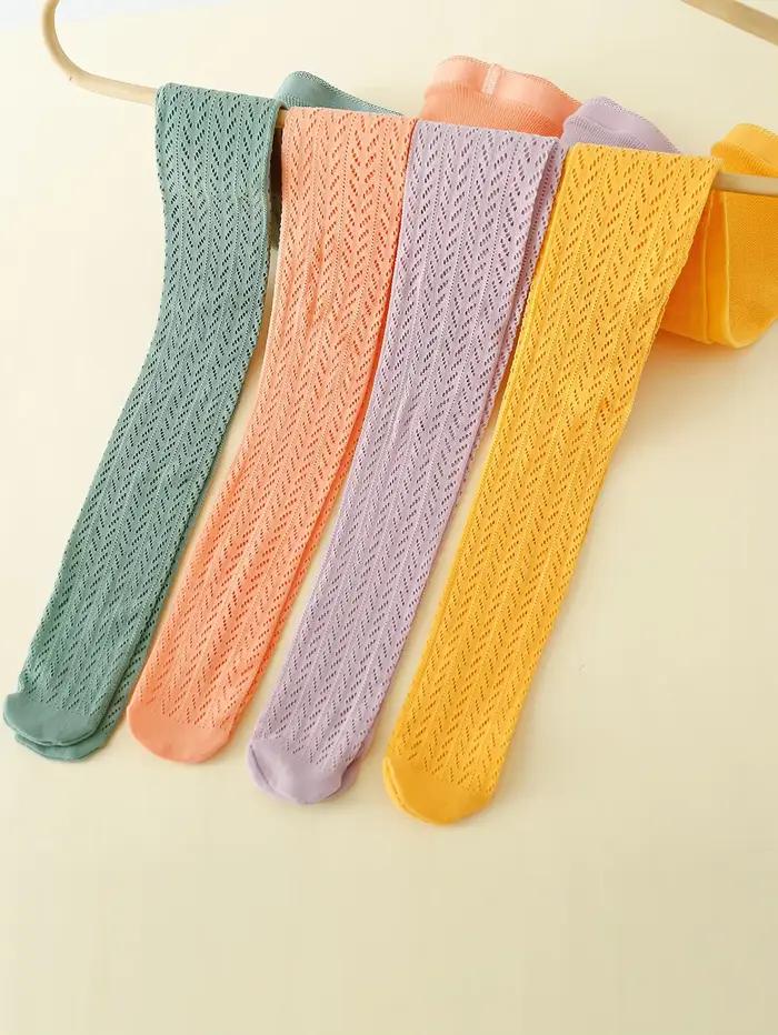 1 paire de bas d'été en maille fine pour enfants, collants Lolita en résille mignons Vintage coréens