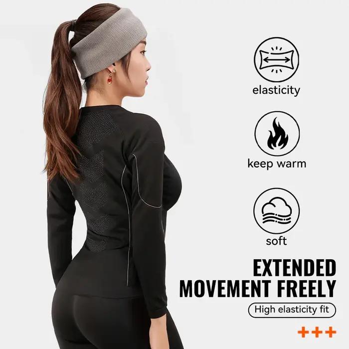 Ensemble de sous-vêtements thermiques de ski WRELS pour hommes et femmes