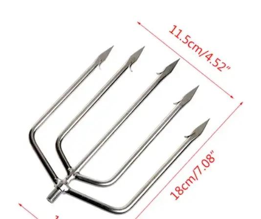 Lance de pêche 3/5 broches harpon fer