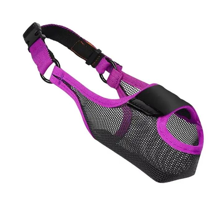 Muselière pour chien, muselière couverte en maille douce, Protection d'appât empoisonnée avec sangle