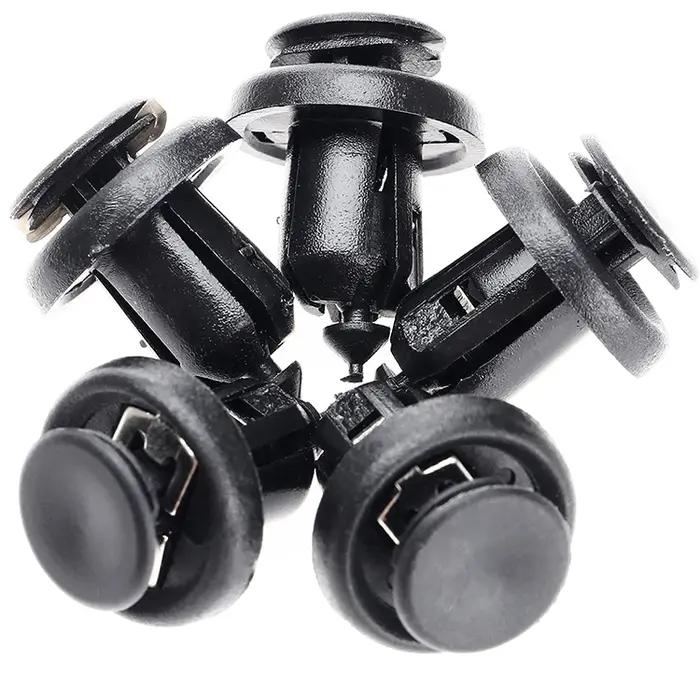 Clip de retenue de pare-chocs avant de voiture, 50 pièces, Type poussoir, trou de 10mm, Clip en plas