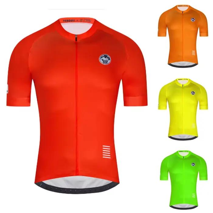 Vendull nouveau Maillot de cyclisme rouge à manches courtes vêtements de vélo Ropa cyclisme Triathlon vêtements de vélo vtt Maillot Ciclismo