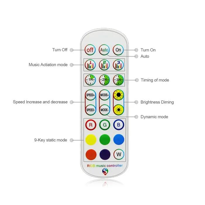 DC12V-24V 4 contrôleur de Pin Bluetooth Andrea RGB, 1 à 1 ou 1 à 2 contrôleur de RGB LED avec la tél
