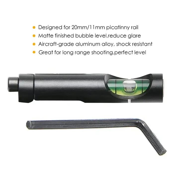 Support de portée optique niveau à bulle d'esprit Rail Picatinny pour chasse homme et femme sorties en plein air