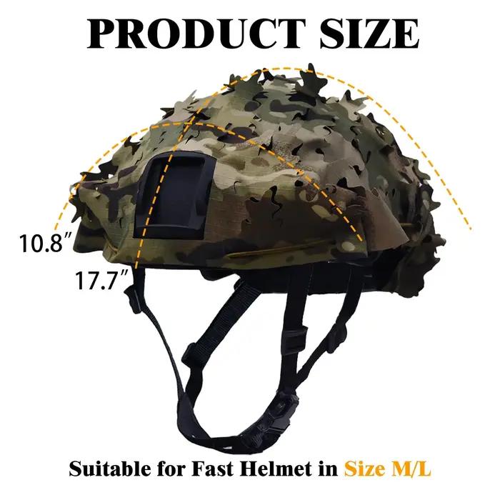 Housse camouflage 3D JOAXOR pour casque FAST Mich - Couverture tactique exclusive, casque non inclus
