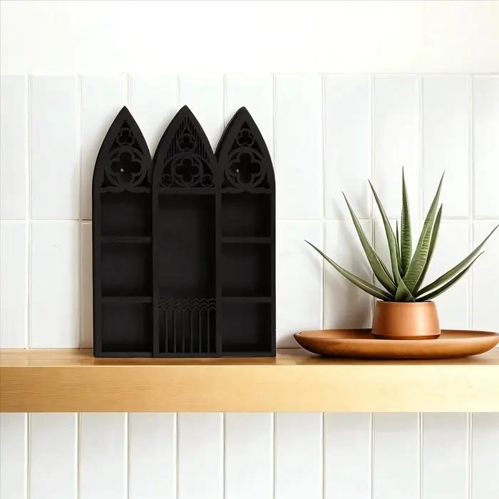 Étagère de rangement en bois pour huiles essentielles, présentoir, maison, chambre, salon, T1